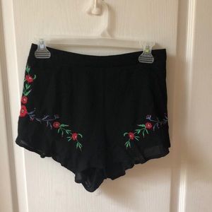 Forever 21 embroidered shorts